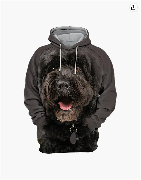 Mens Printed Hoodie Loose-fitting Top