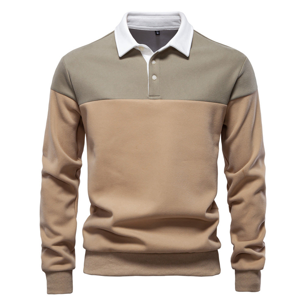 Men's Casual Long-sleeved Polo Collar Sweater