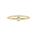 Regular Bazel setting 14K Solid Gold Diamond Fashion Ring for Her